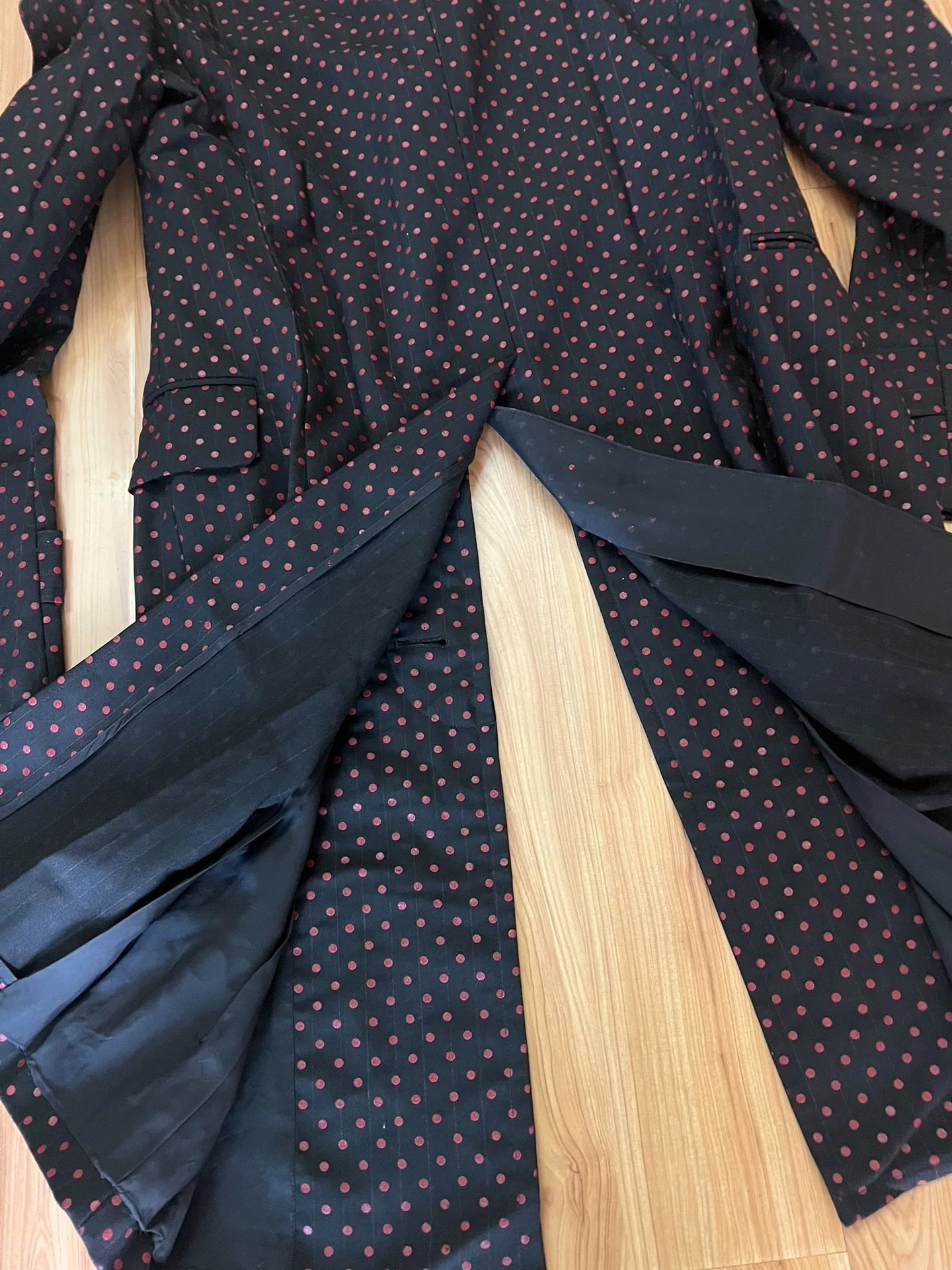 Comme des Garcons Runway Polka Dot Wool Coat