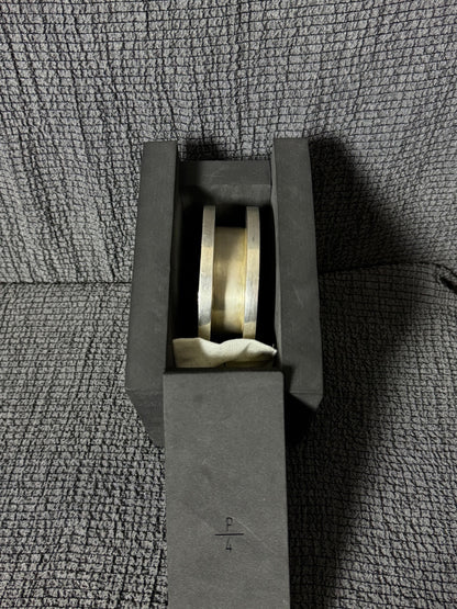 acid silver deep groove bracelet