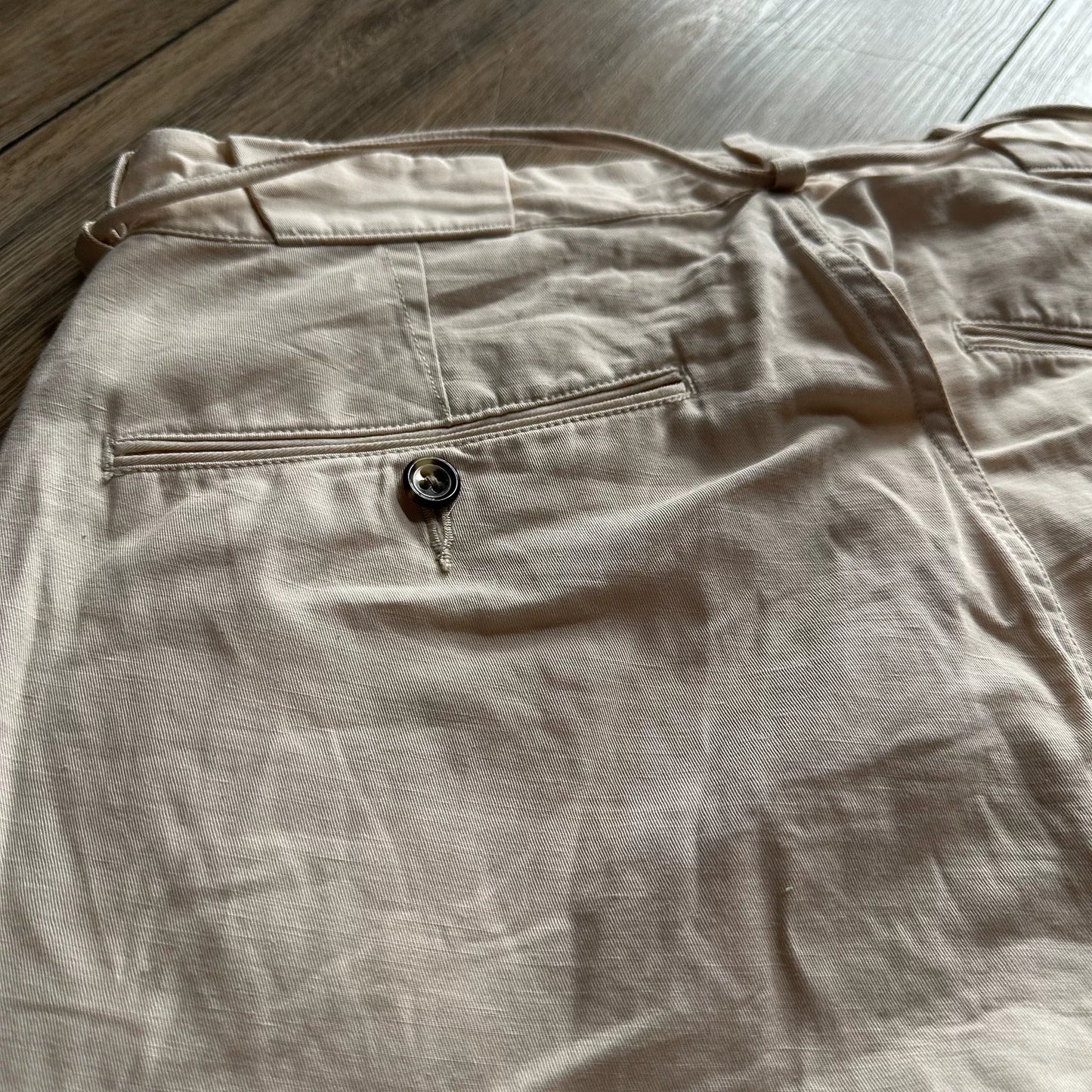 OLD JOE Cotton Linen Beige Pants