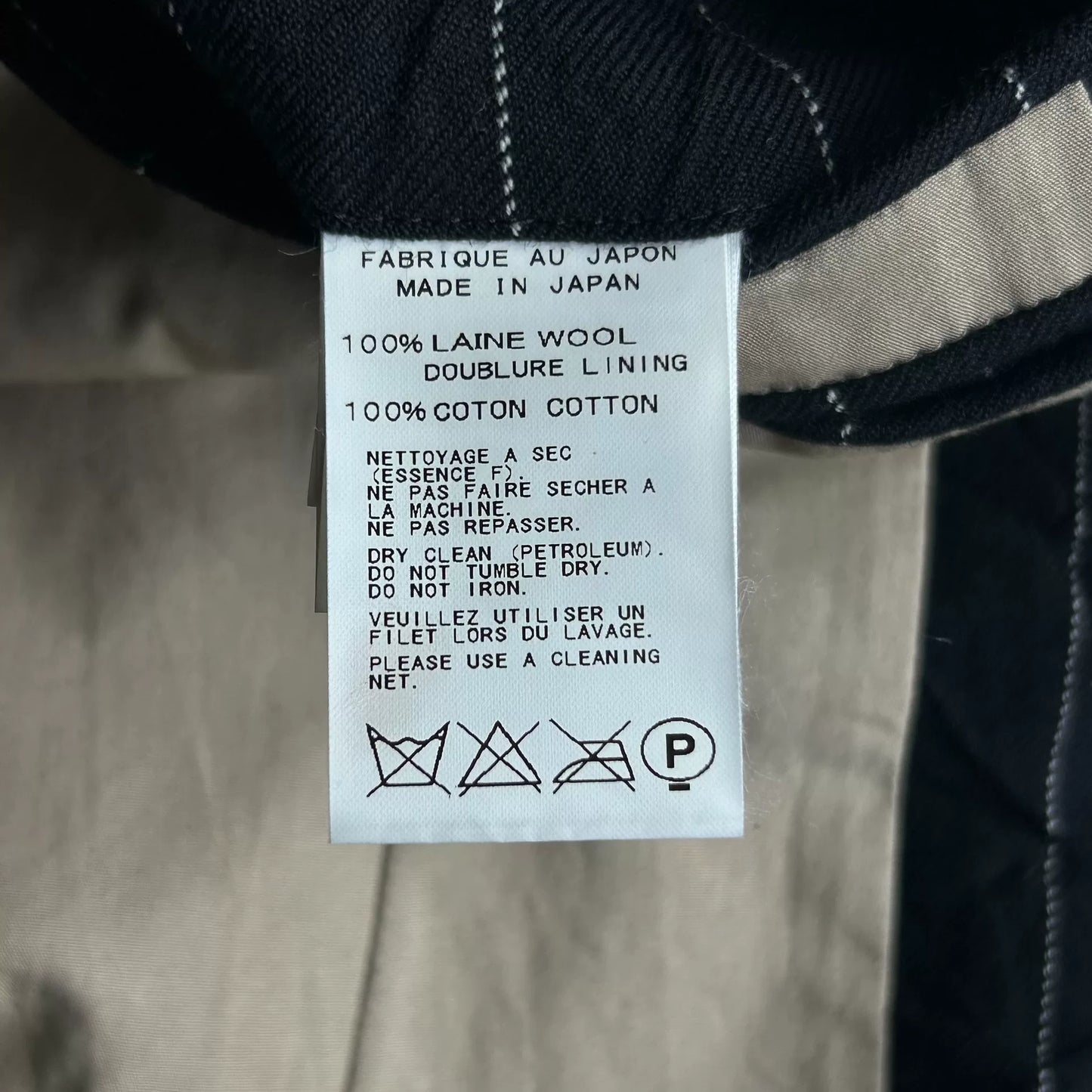 yohji yamamoto striped wool suit jacket