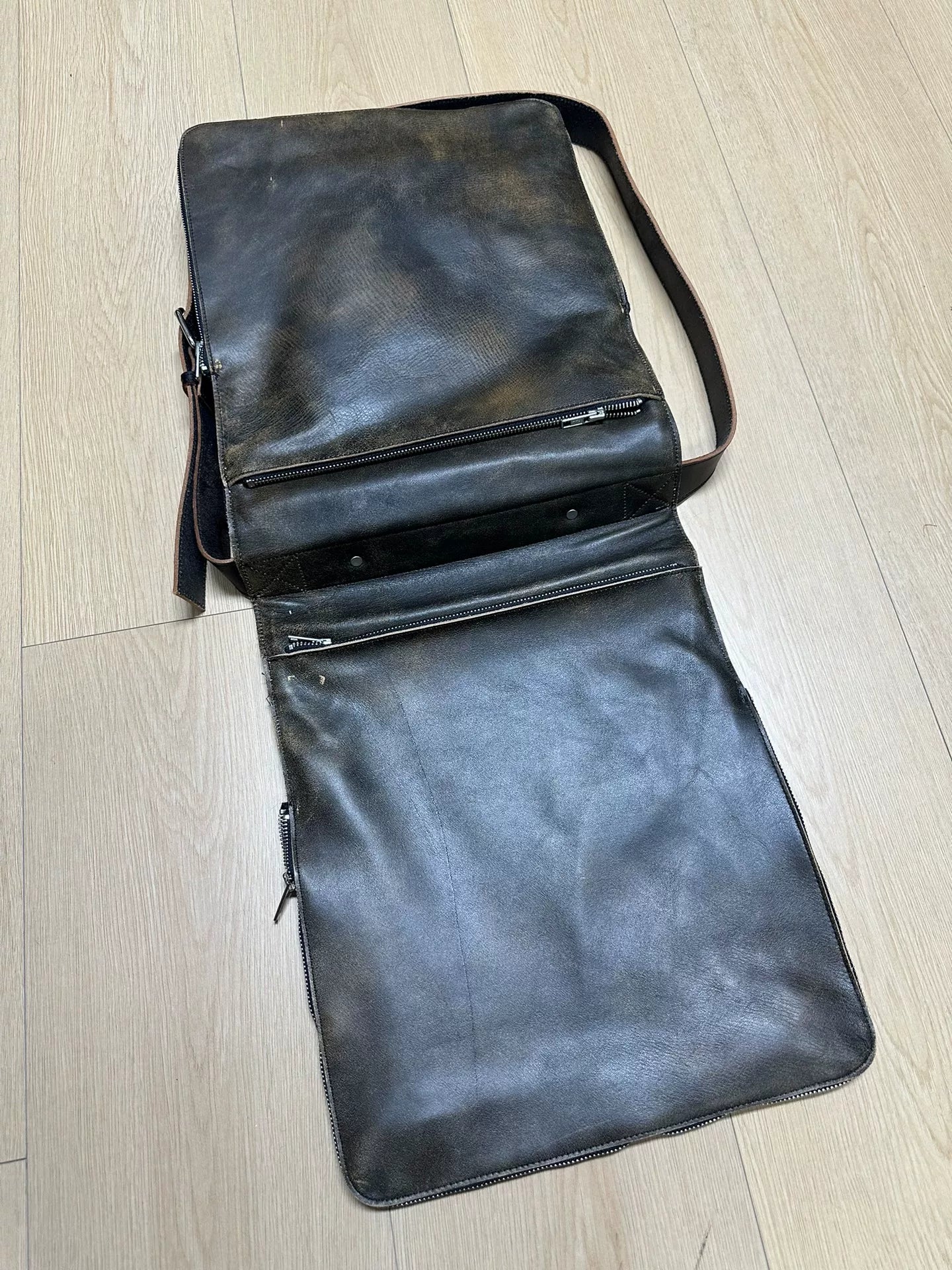Yohji Yamamoto Pour Homme Double-Layer Briefcase Crossbody