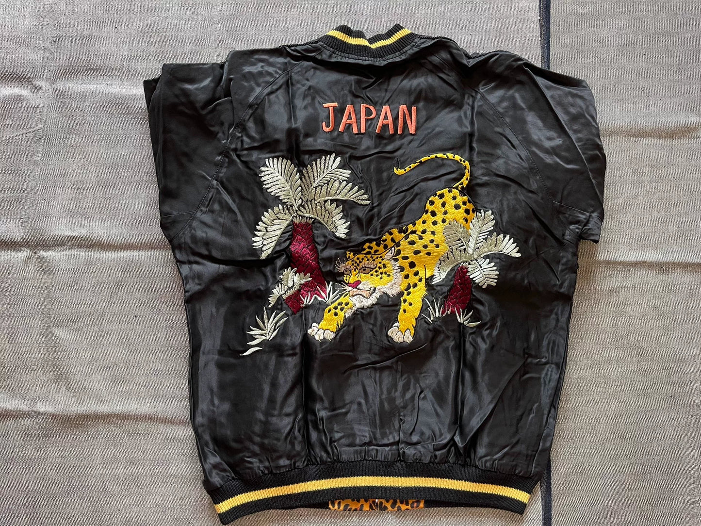 Toyo Beams Leopard Sukajan Embroidery Jacket