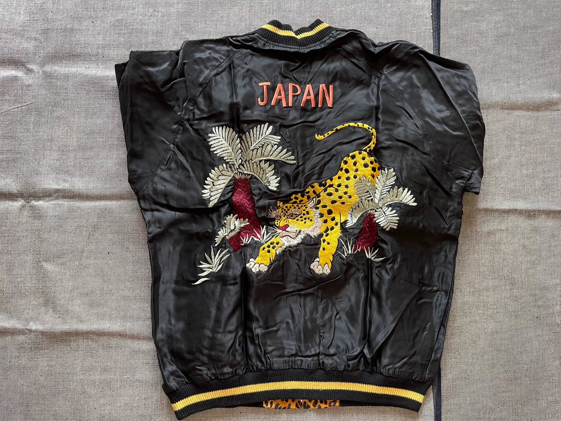 Toyo Beams Leopard Sukajan Embroidery Jacket