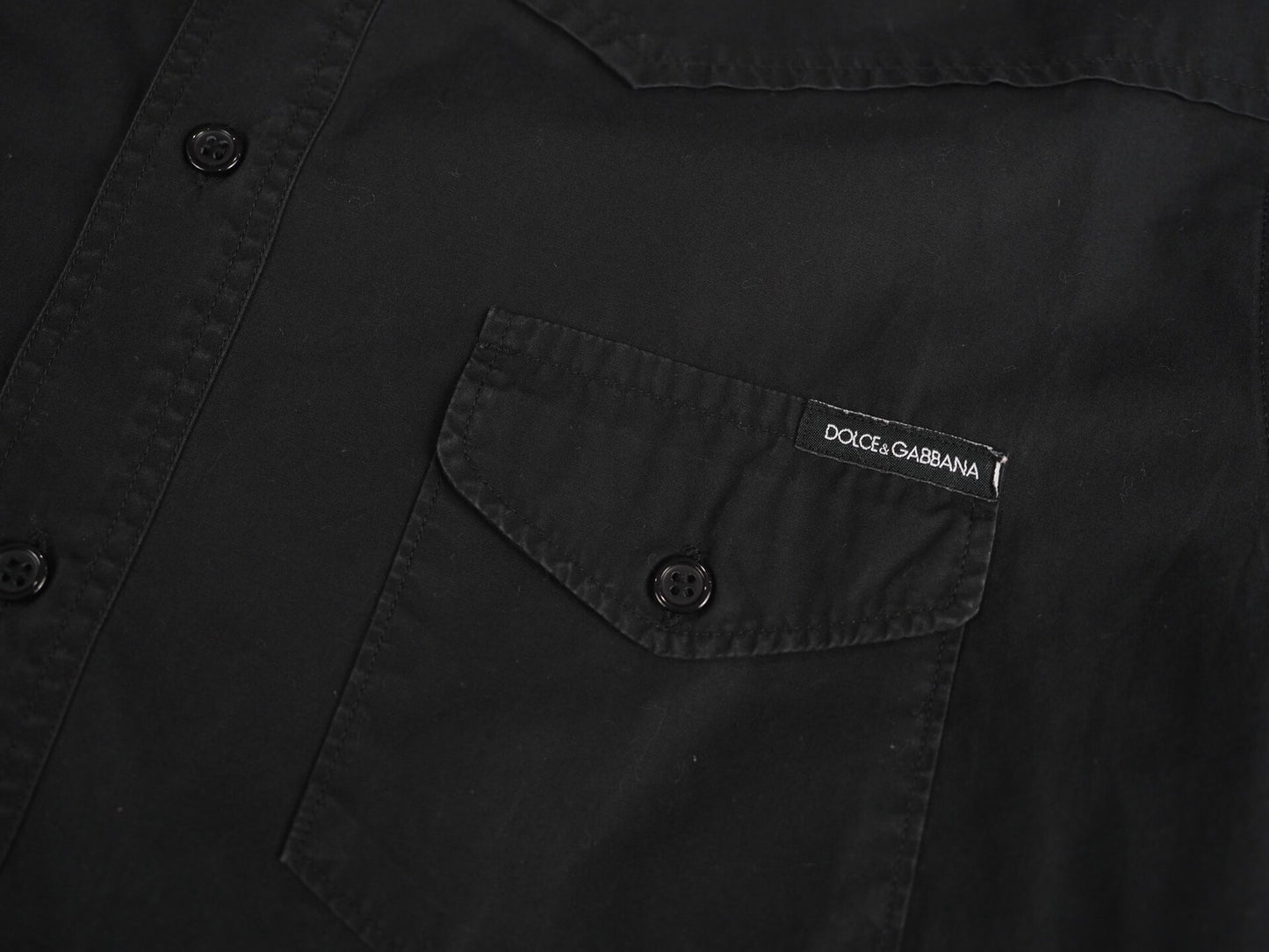 black cotton work shirt from Dolce & Gabbana