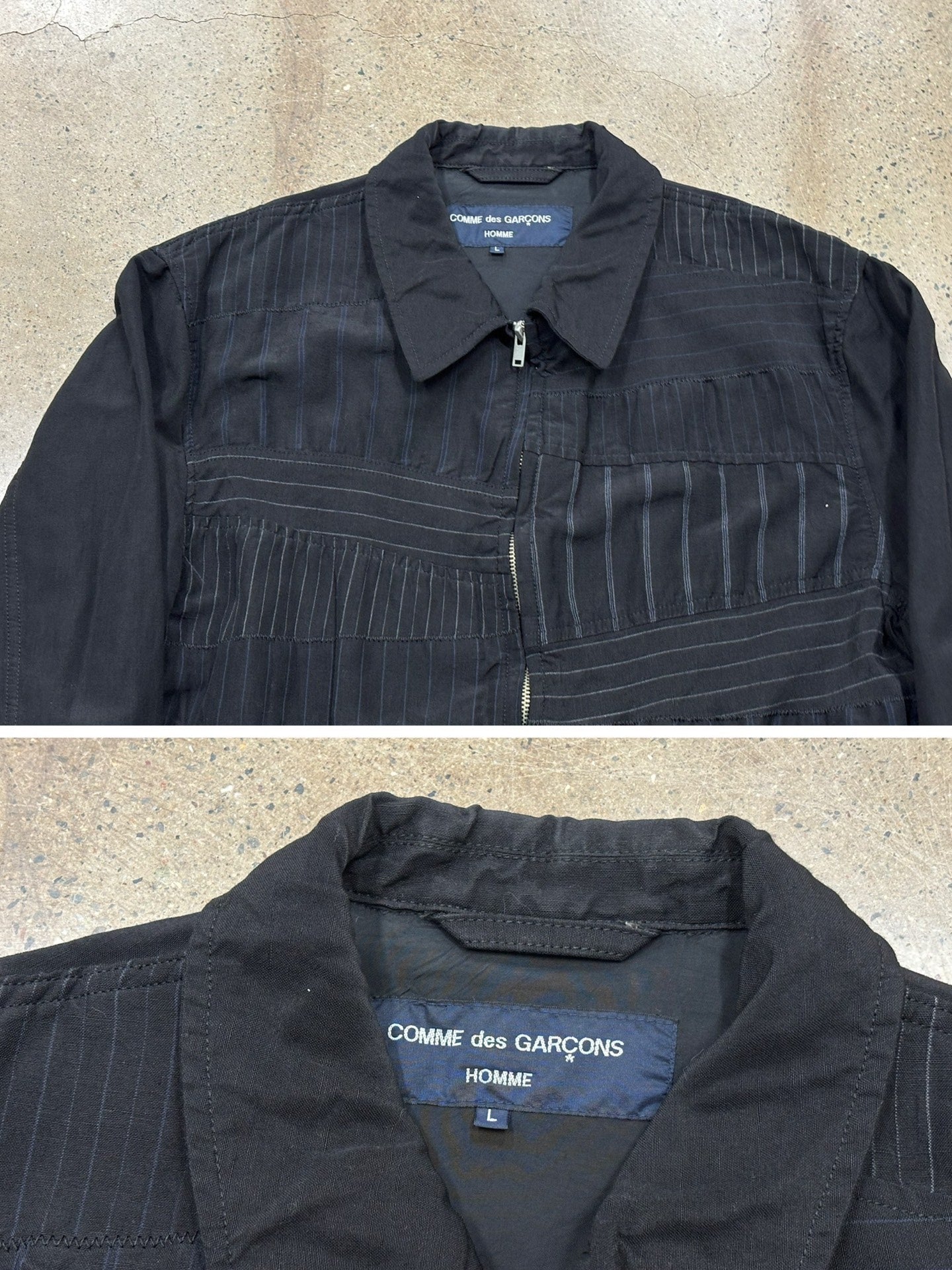CDG Homme Striped Wool Jacket