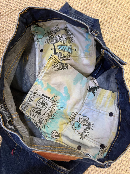 levis x stussy crush 505 distressed jeans