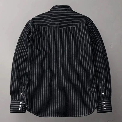 The Flat Head Wabash Stripe Western Shirt