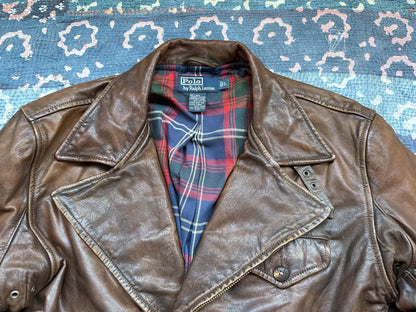 Polo Ralph Lauren RRL Slant Zip Leather Jacket