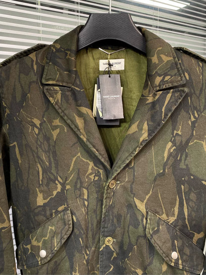 Saint Laurent Camouflage Biker Jacket