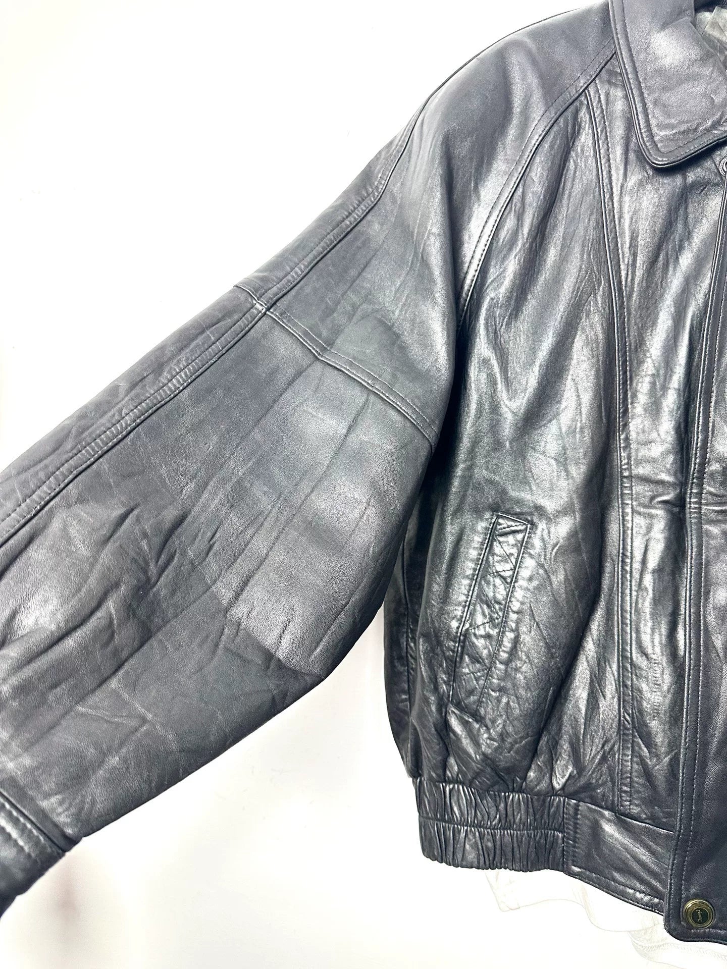 Vintage 90s Yves Saint Laurent Leather Jacket