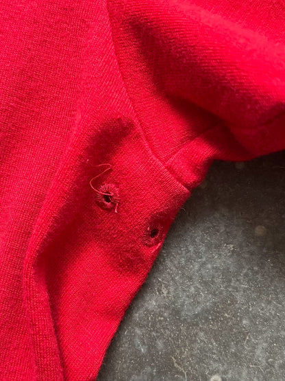 red graphic slogan t-shirt