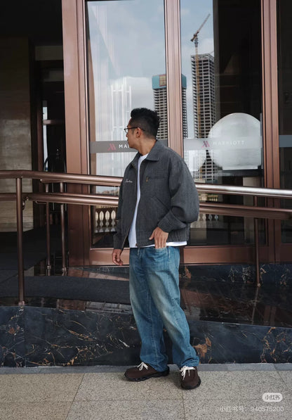 visvim rudy sb blouson jacket charcoal gray