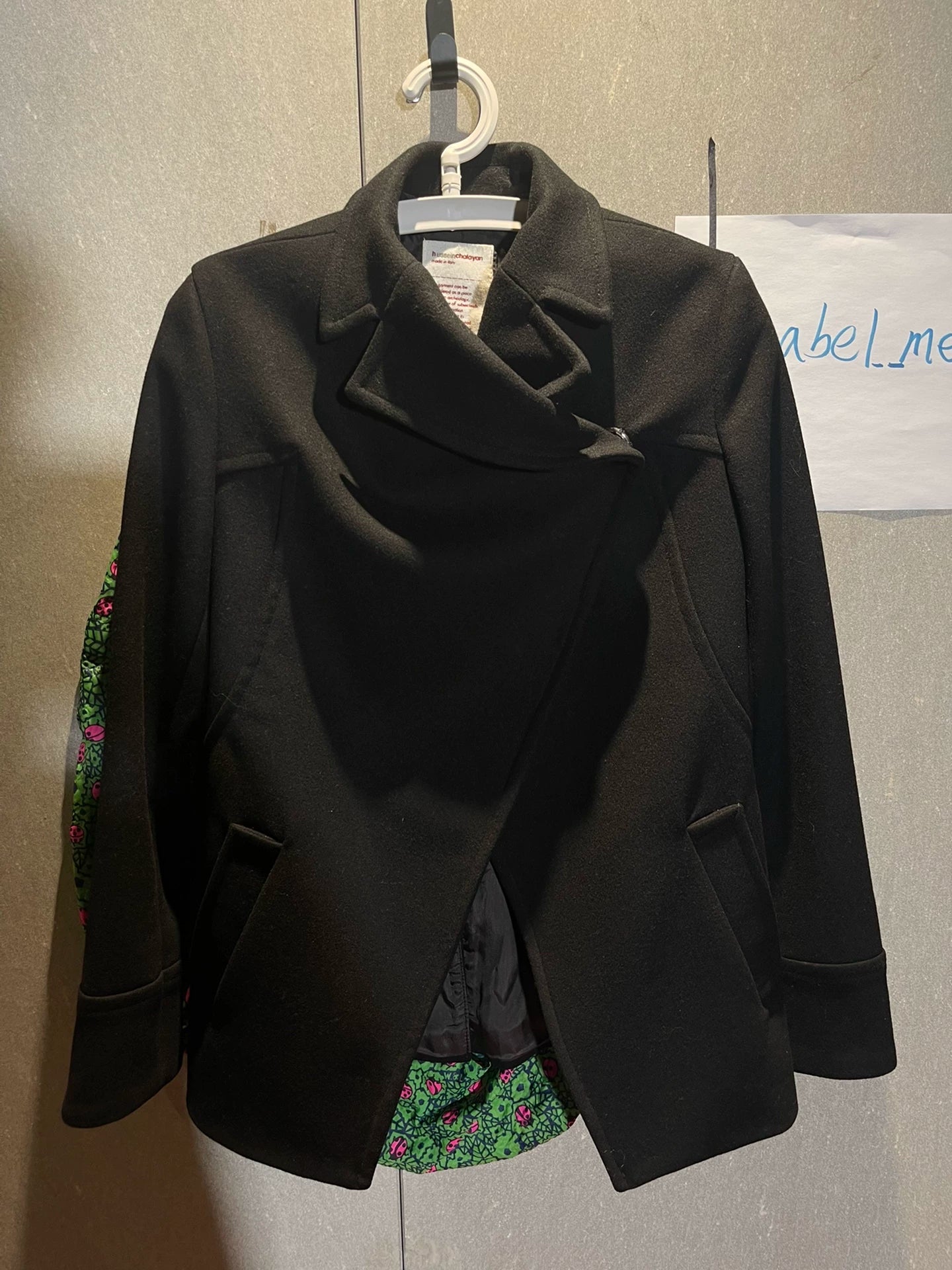 stylish black blazer by hussein chalayan