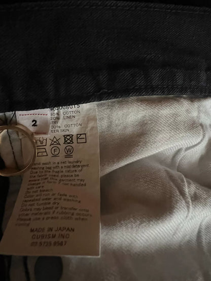 visvim fluxus navy cotton-linen pants