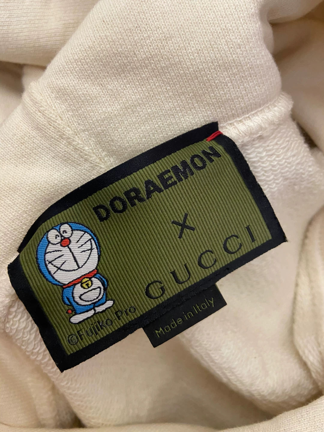 gucci doraemon hoodie in off-white color