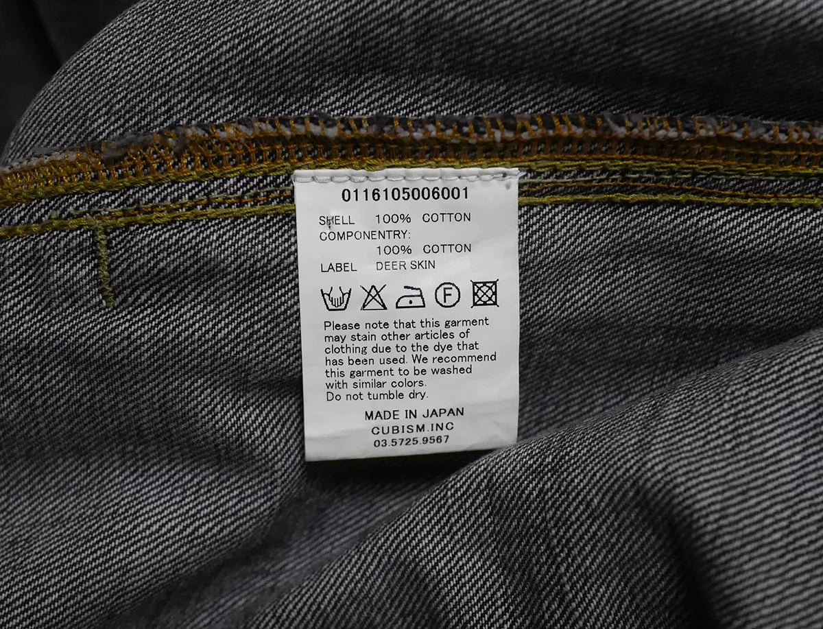 visvim 101 black oversized denim jacket