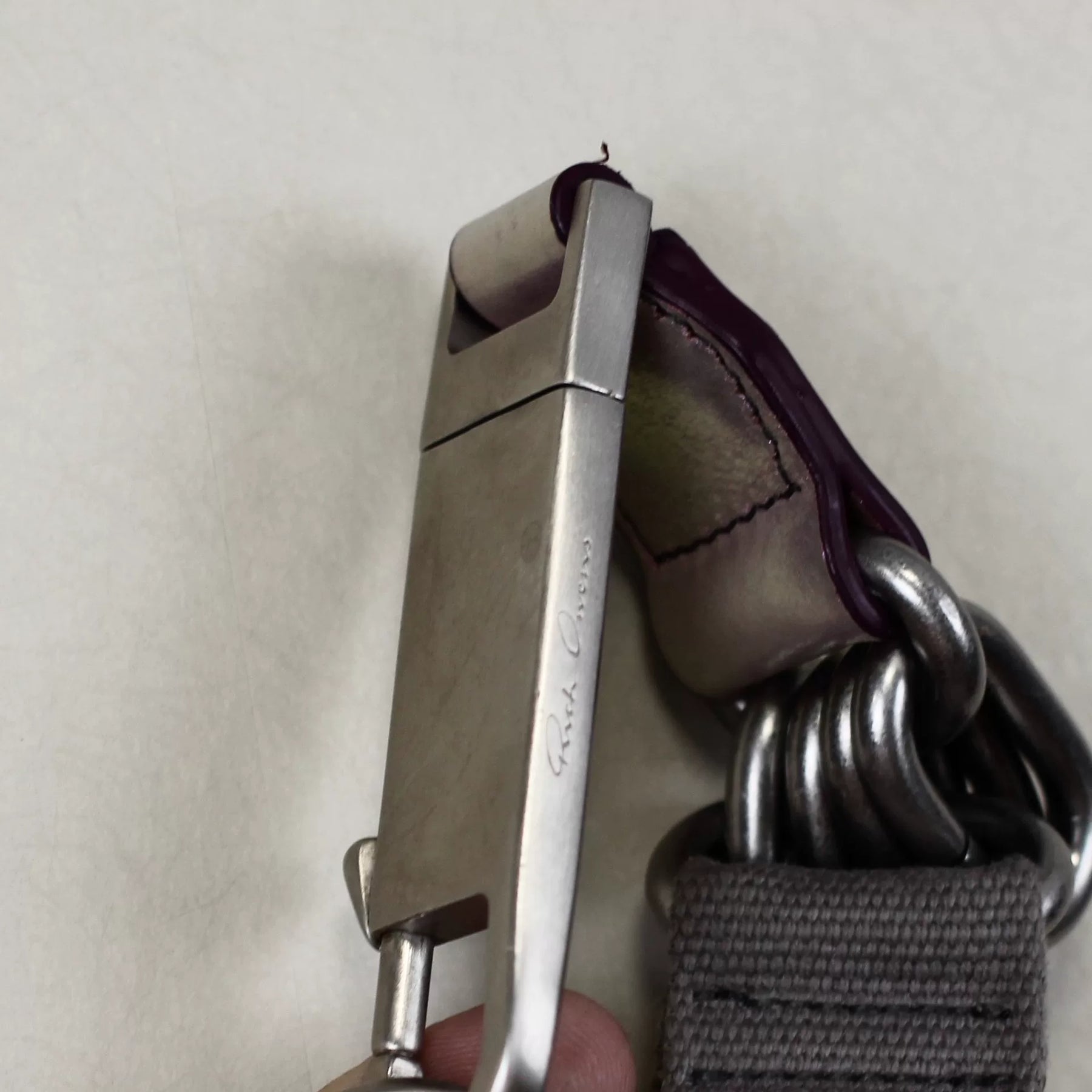 Rick Owens Laser Leather Shoulder Bag