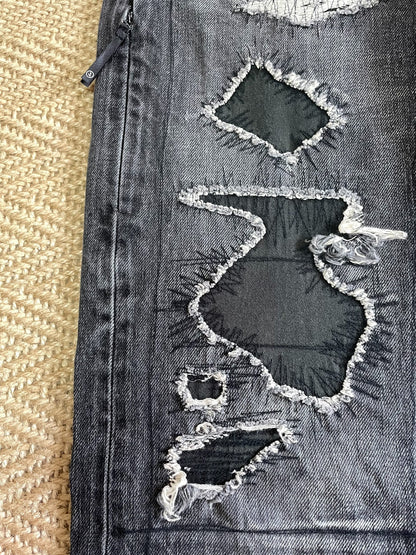 Vanquish & Fragment Distressed Washed Jeans