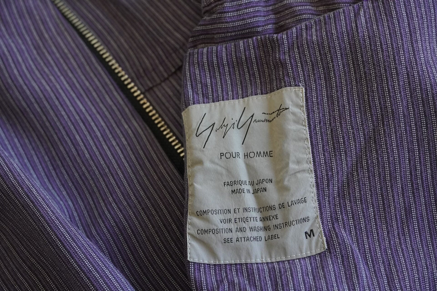 Yohji Yamamoto Striped Zip Jacket