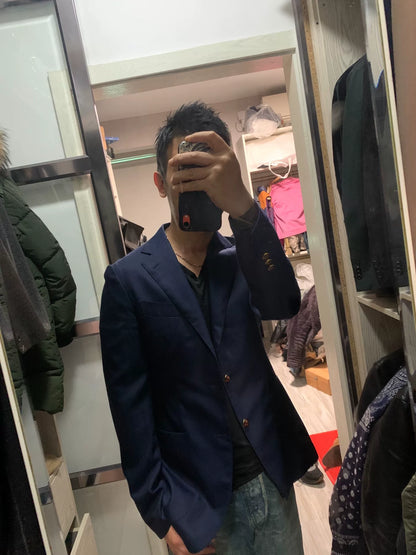 beams f gold button blazer jacket