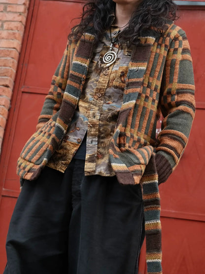 RRL Shawl Collar Navajo Wool Cardigan