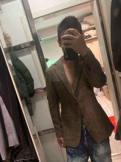 classic herringbone blazer size 46