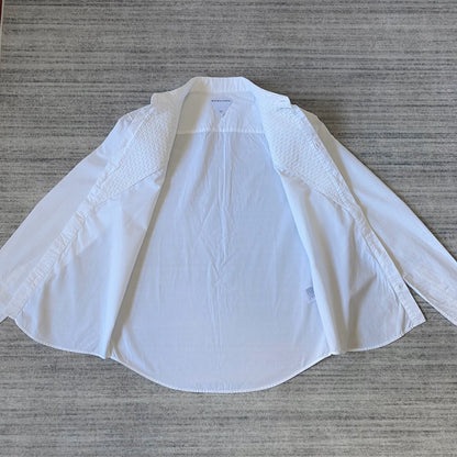 Bottega Veneta White Woven Shirt Jacket
