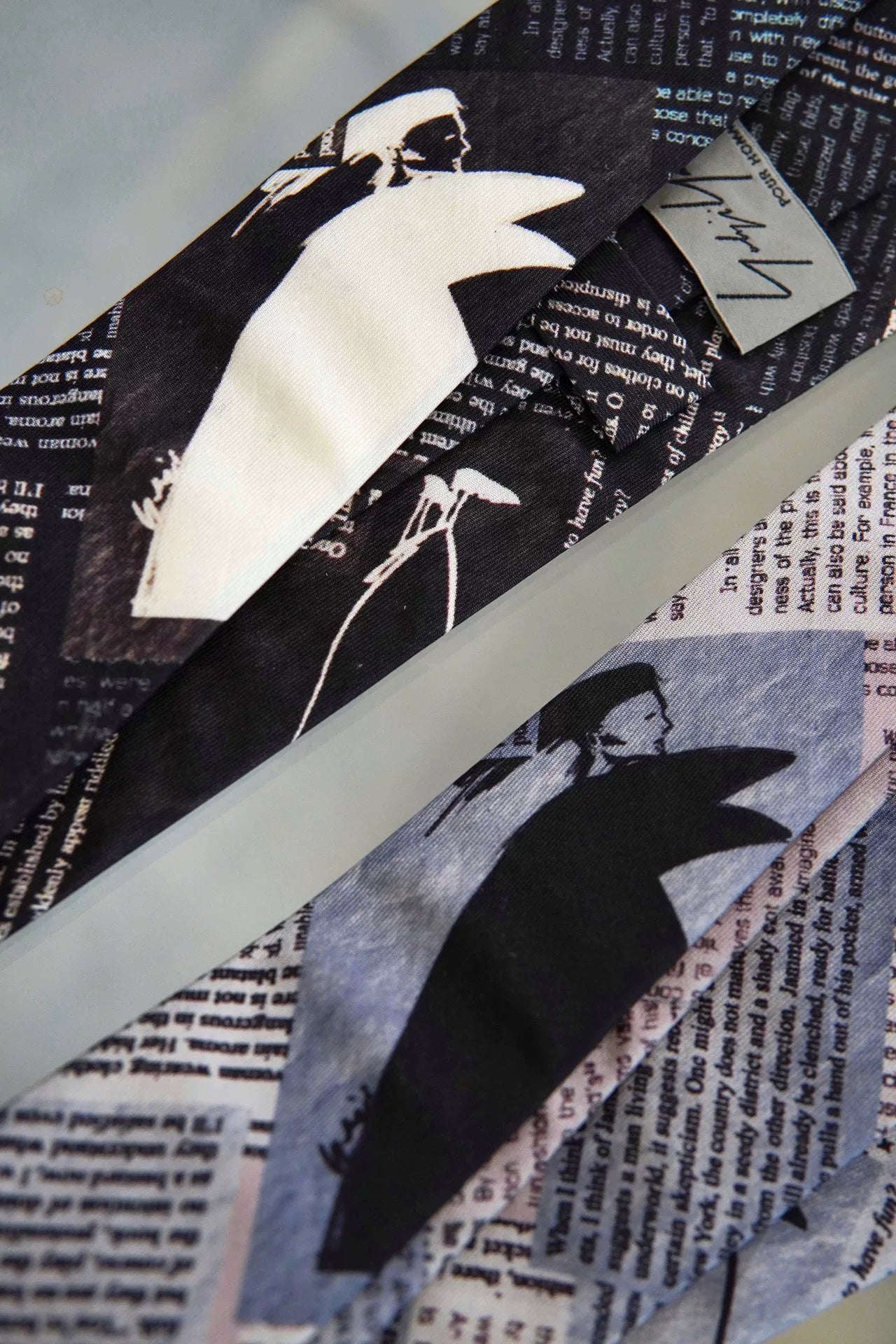 Yohji Yamamoto Pour Homme Manuscript Tie