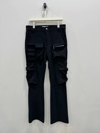gallianolandor suede pocket cargo pants