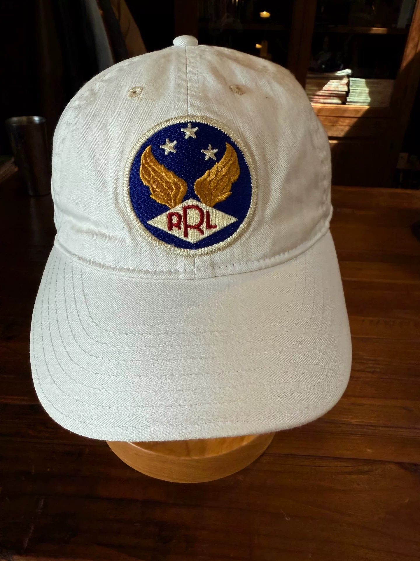 RRL Ralph Lauren White Baseball Cap