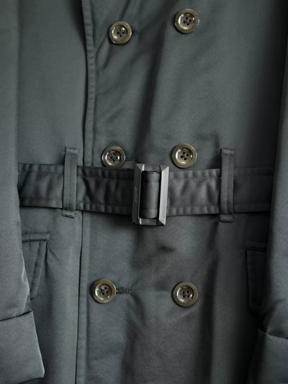 Yohji Yamamoto Black Overcoat with High Collar