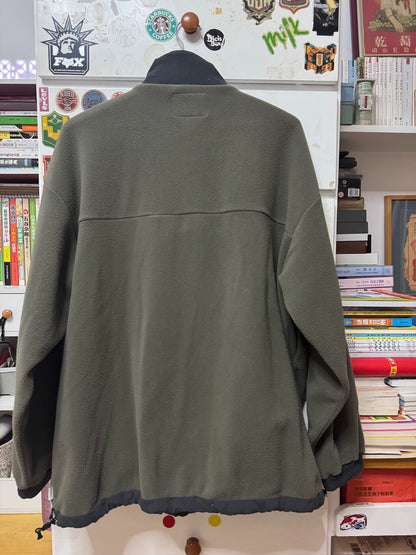 wtaps embroidered fleece pullover jacket