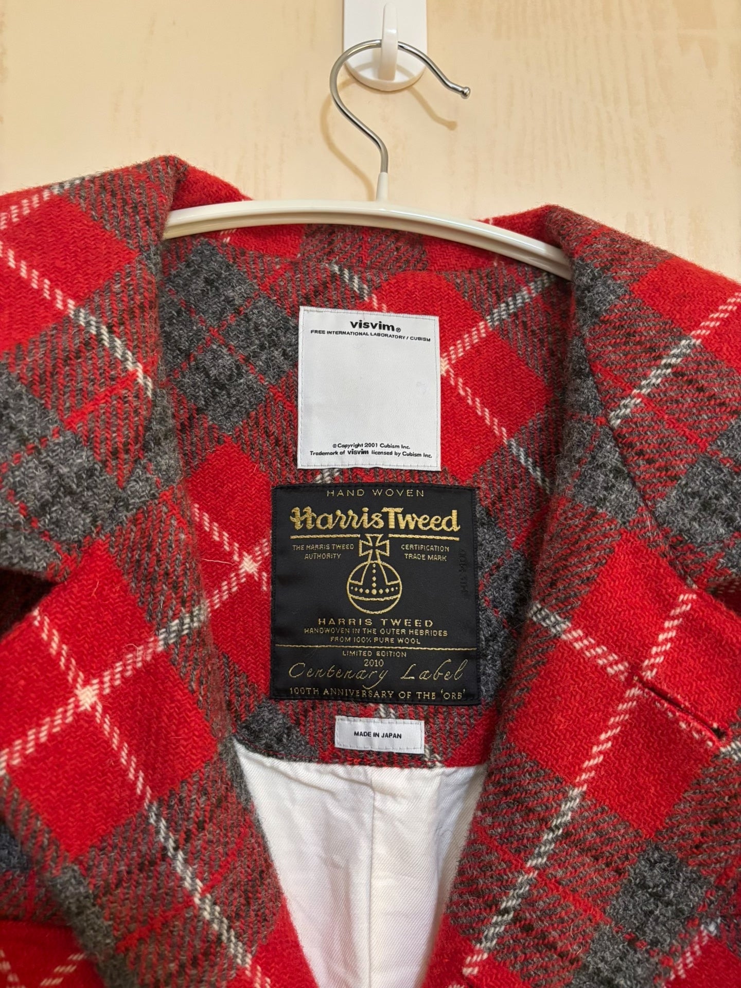 Visvim Harris Tweed Plaid Wool Coat