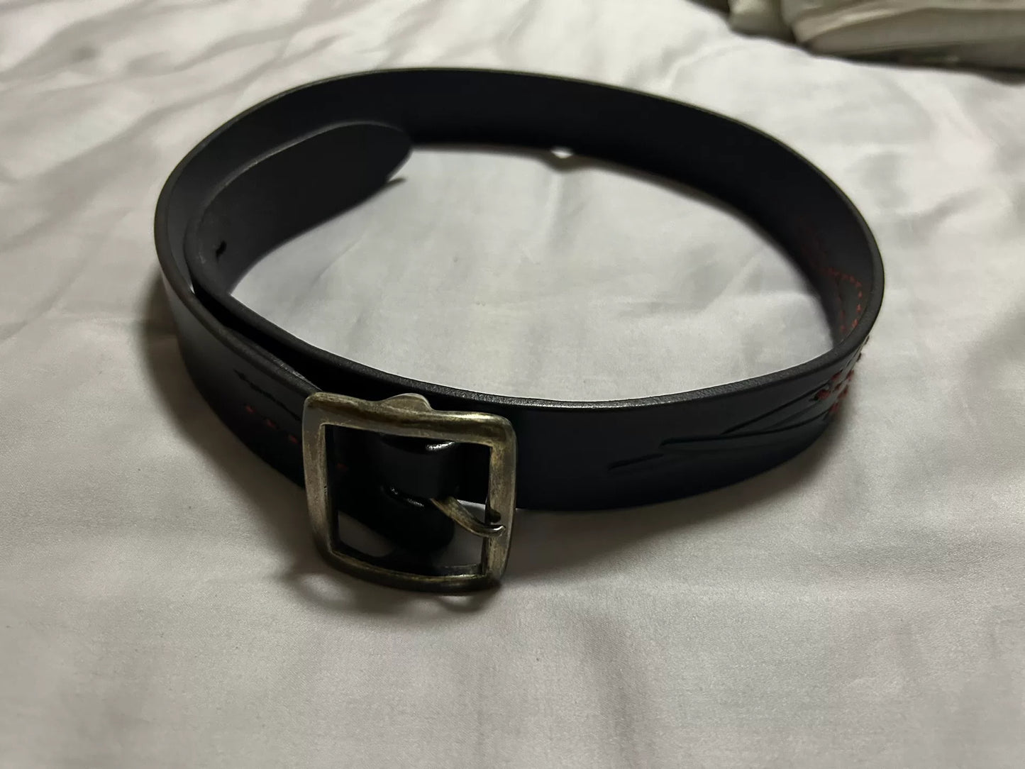 porter classic black leather belt with buckle