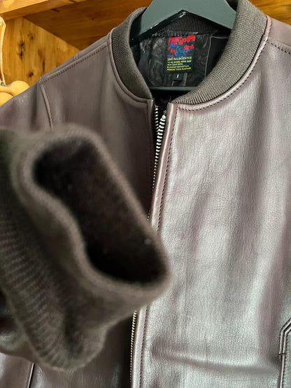 exquisite ma-1 flight jacket in cherry color