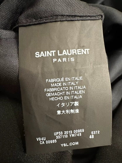 Saint Laurent Red Black Leopard Blazer