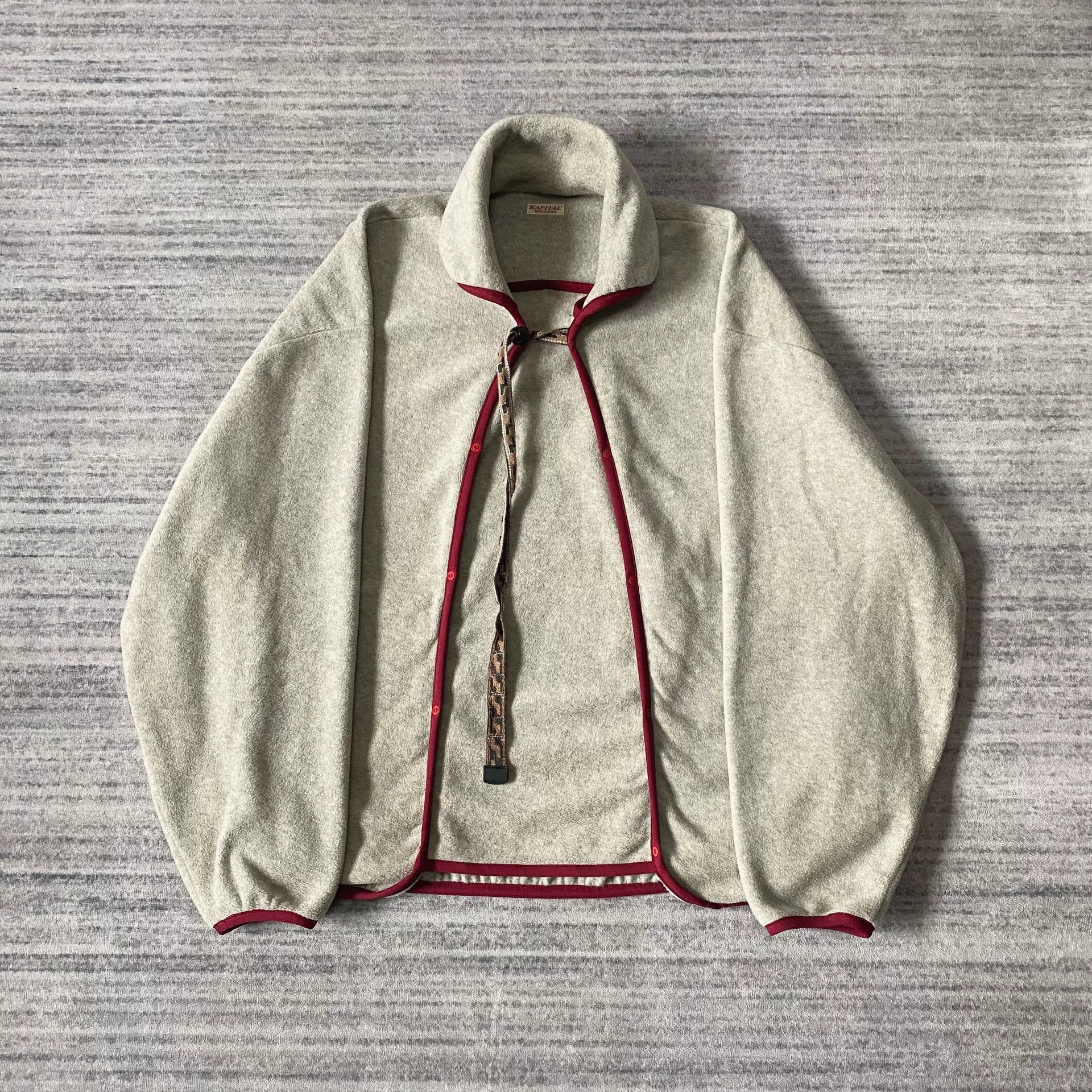 Kapital Fleece Hoodie with Red Details