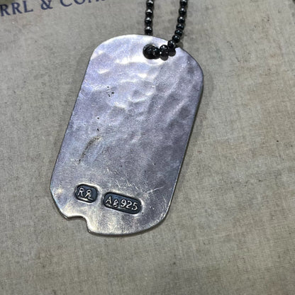rrl silver dog tag necklace accessory