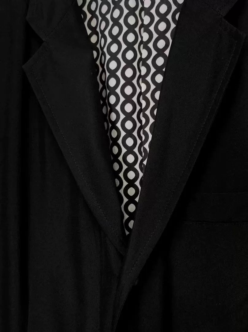black double-sided silk jacket