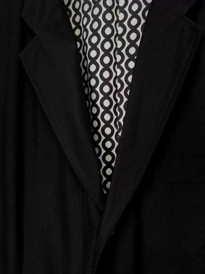 black double-sided silk jacket