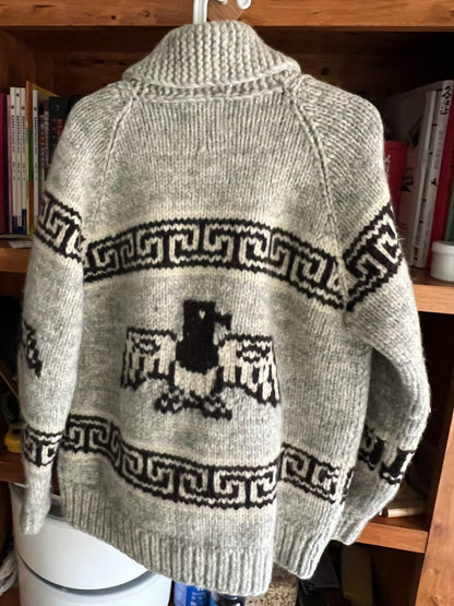 thick kanata cowichan wool sweater jacket