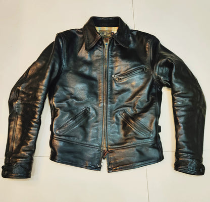 bootleggers 1930 leather jacket with skull design