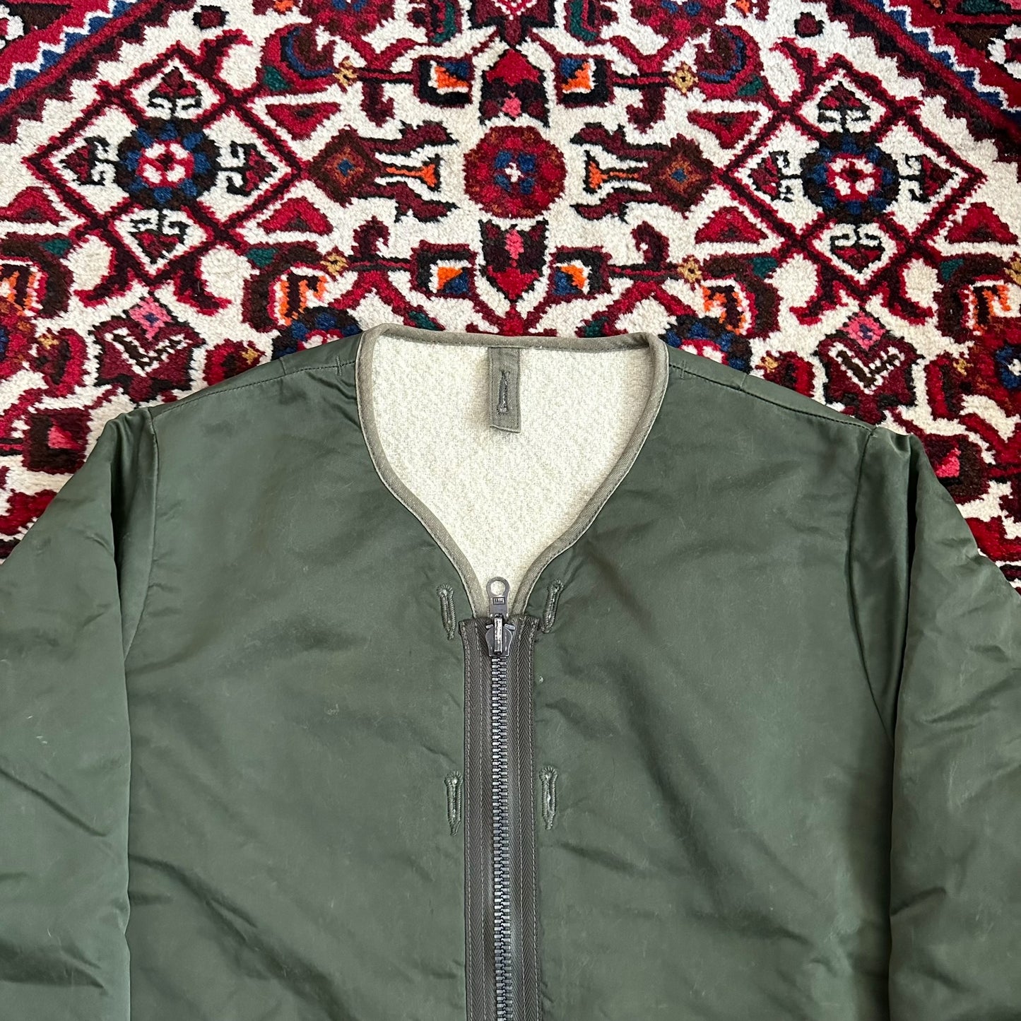 visvim iris liner jacket in green