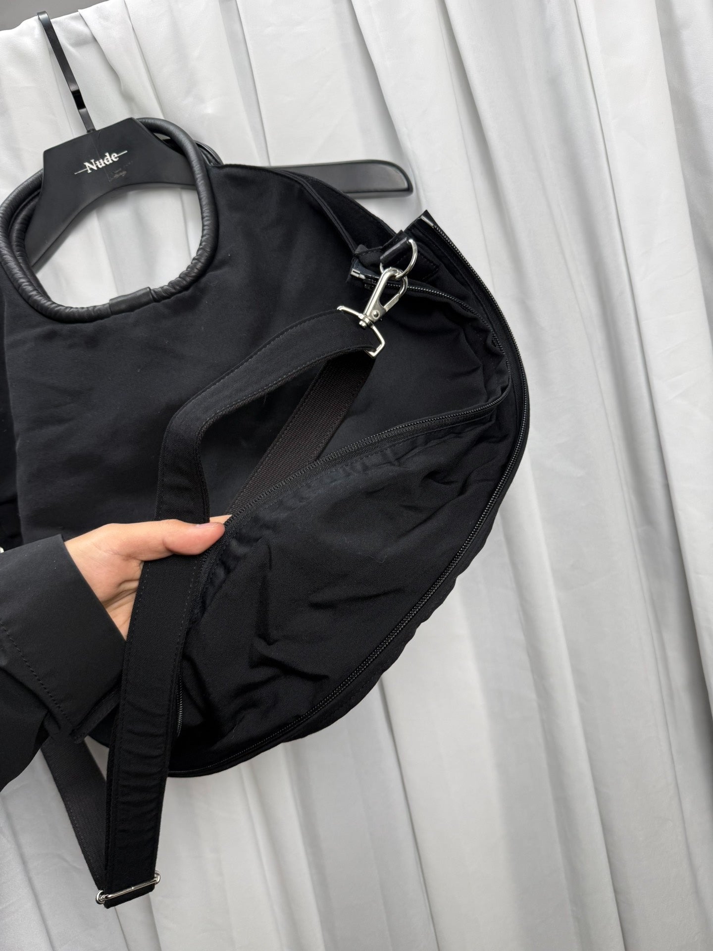 Yohji Yamamoto Noir Zip Ring Crossbody Bag