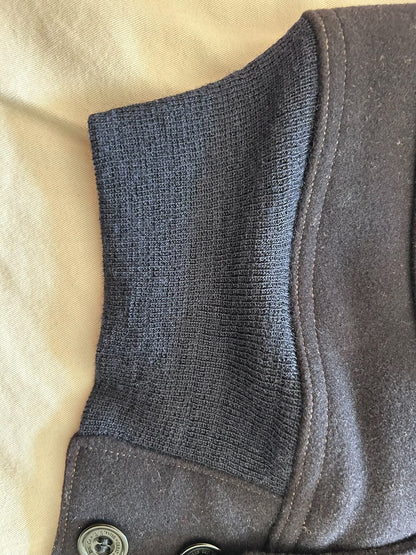 freewheelers A-1 wool coat in black