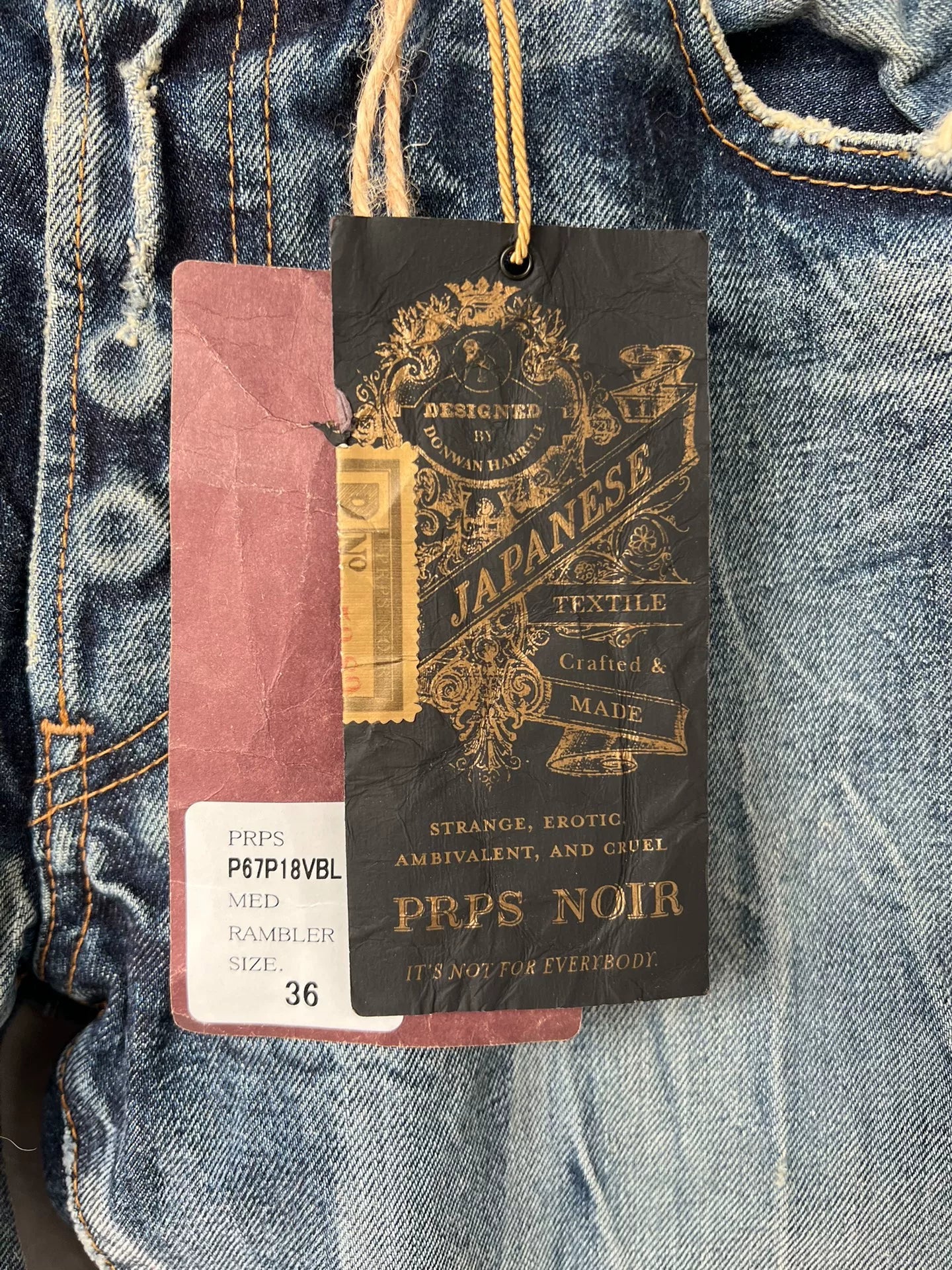 PRPS NOIR Distressed Denim Jeans