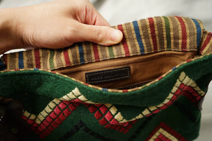 Dries Van Noten Grunge Ethnic Patchwork Shoulder Bag
