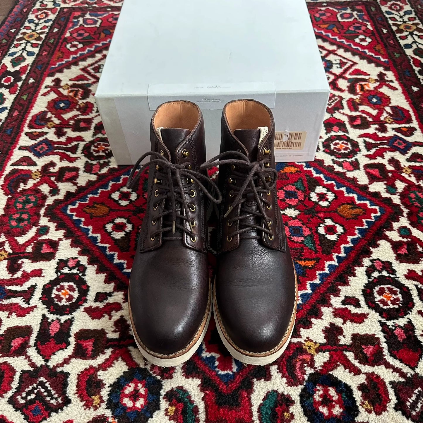 visvim virgil boots in dark brown