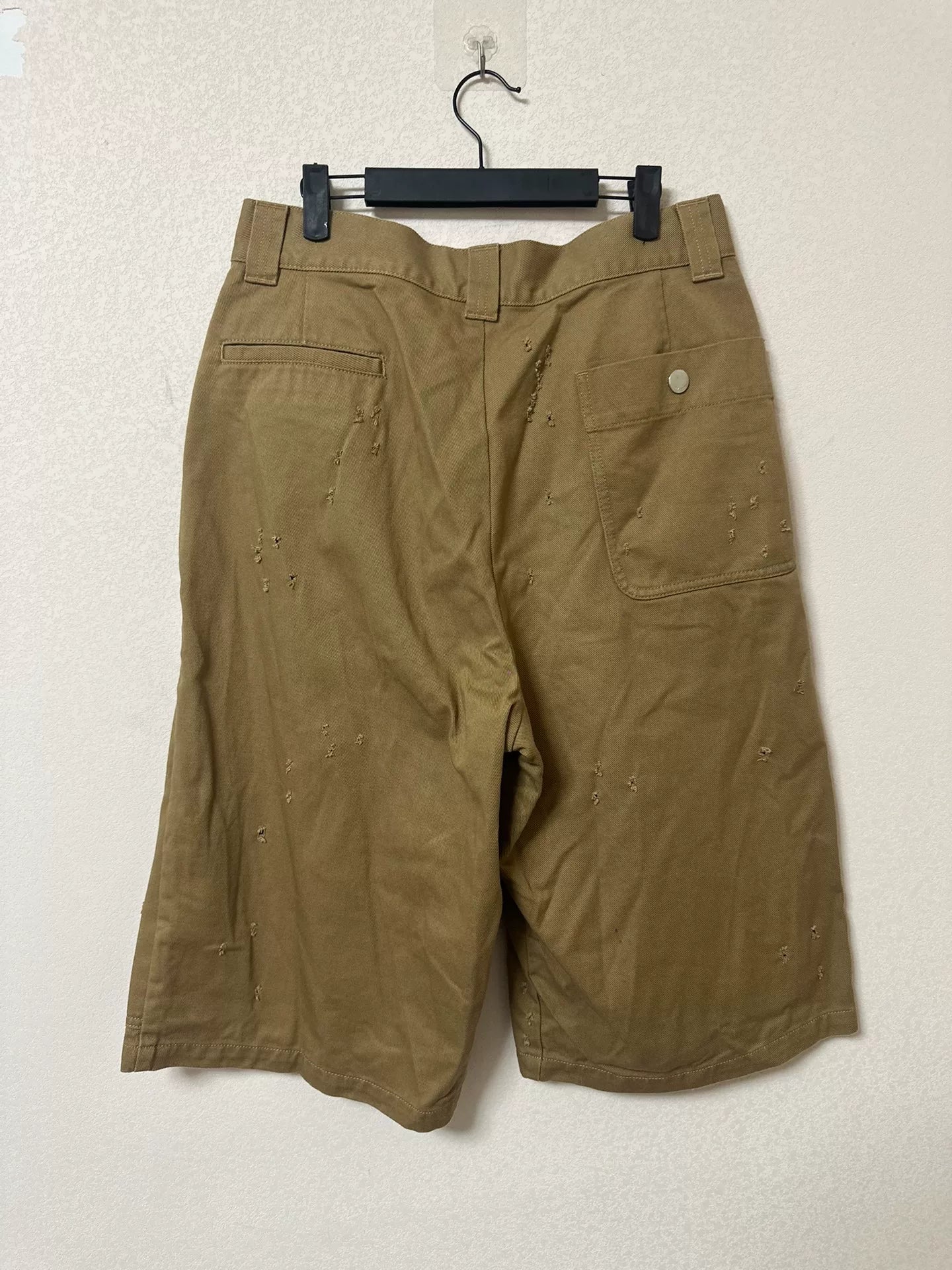 Givenchy Brown Denim Shorts with Ring Detail