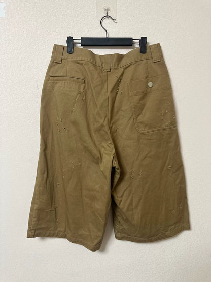 Givenchy Brown Denim Shorts with Ring Detail